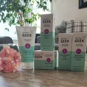 Derma Geek Skin Care Bundle Serum Cleanser Night Cream